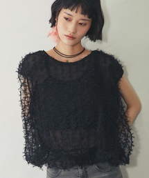 WEB限定】チュールフラワーキャミ（シャツ/ブラウス）｜DouDou