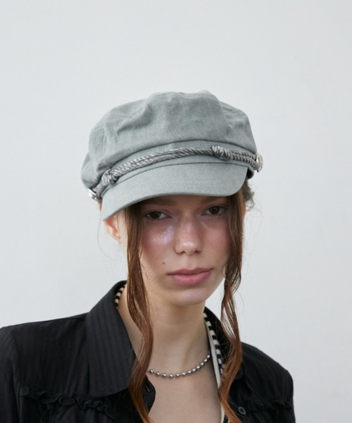 Rohwel（ローウェル）の「Metal Button Marine Casquette / メタルボタンマリンキャスケット（キャスケット・レディース・ブラック/グレー/チャコールグレー・FREE）」の4枚目の写真