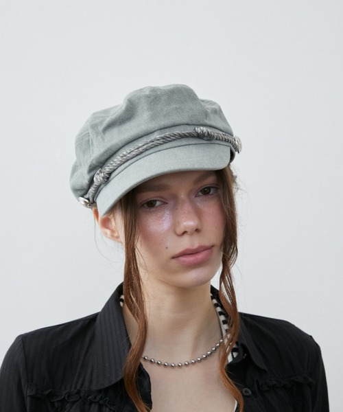 Rohwel（ローウェル）の「Metal Button Marine Casquette / メタルボタンマリンキャスケット（キャスケット・レディース・ブラック/グレー/チャコールグレー・FREE）」の5枚目の写真