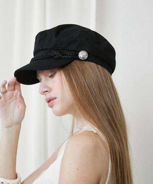 Rohwel（ローウェル）の「Metal Button Marine Casquette / メタルボタンマリンキャスケット（キャスケット・レディース・ブラック/グレー/チャコールグレー・FREE）」の15枚目の写真