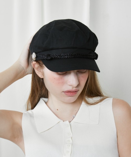 Rohwel（ローウェル）の「Metal Button Marine Casquette / メタルボタンマリンキャスケット（キャスケット・レディース・ブラック/グレー/チャコールグレー・FREE）」の16枚目の写真