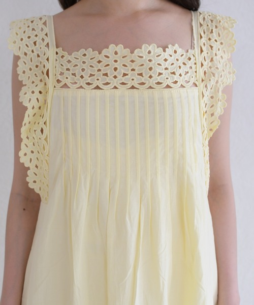 31 Sons de mode(トランテアン ソン ドゥ モード)の「2026春夏新作 カットワークレースワンピース(ワンピース・レディース・イエロー/ホワイト・フリ-)」の17枚目の写真
