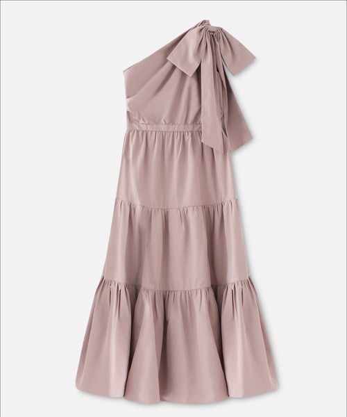 セール】One shoulder ribbon flare onepiece（ワンピース）｜M me eme