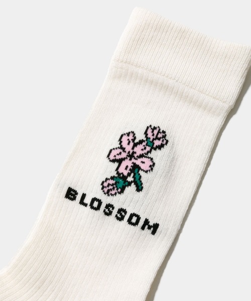beautiful people（ビューティフルピープル）の「sock a trois APPLE（ソックス/靴下・レディース・チャコールグレー/アイボリー・LARGE/MEDIUM）」の4枚目の写真