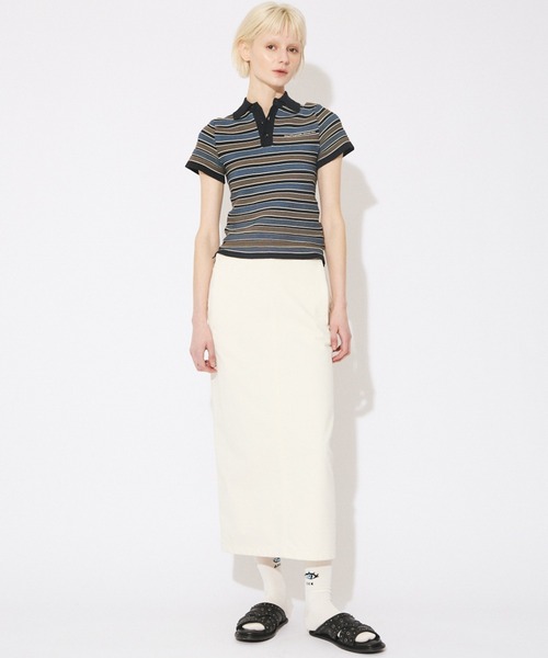 beautiful people（ビューティフルピープル）の「sock a trois APPLE（ソックス/靴下・レディース・チャコールグレー/アイボリー・LARGE/MEDIUM）」の6枚目の写真