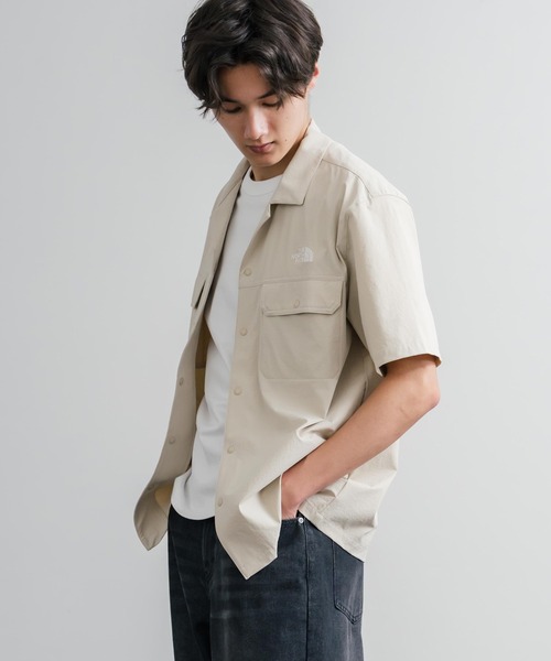 THE NORTH FACE(ザノースフェイス)の「THE NORTH FACE ザ・ノースフェイス M'S KANTE SHIRTS ワンポイントロゴ刺繍胸ポケット付き半袖オープンカラーシャツ(シャツ/ブラウス・メンズ・チャコール/ブラック/ライトベージュ・M/XL/L)」の10枚目の写真