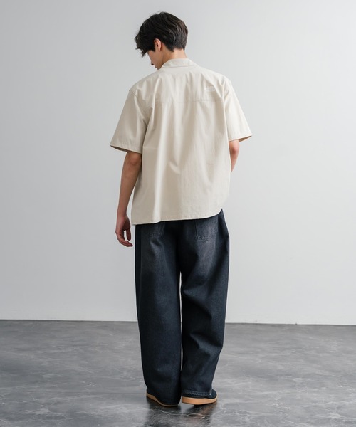 THE NORTH FACE(ザノースフェイス)の「THE NORTH FACE ザ・ノースフェイス M'S KANTE SHIRTS ワンポイントロゴ刺繍胸ポケット付き半袖オープンカラーシャツ(シャツ/ブラウス・メンズ・チャコール/ブラック/ライトベージュ・M/XL/L)」の12枚目の写真