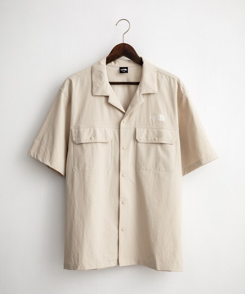 THE NORTH FACE(ザノースフェイス)の「THE NORTH FACE ザ・ノースフェイス M'S KANTE SHIRTS ワンポイントロゴ刺繍胸ポケット付き半袖オープンカラーシャツ(シャツ/ブラウス・メンズ・チャコール/ブラック/ライトベージュ・M/XL/L)」の14枚目の写真