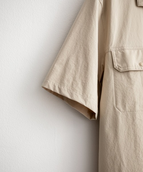 THE NORTH FACE(ザノースフェイス)の「THE NORTH FACE ザ・ノースフェイス M'S KANTE SHIRTS ワンポイントロゴ刺繍胸ポケット付き半袖オープンカラーシャツ(シャツ/ブラウス・メンズ・チャコール/ブラック/ライトベージュ・M/XL/L)」の17枚目の写真