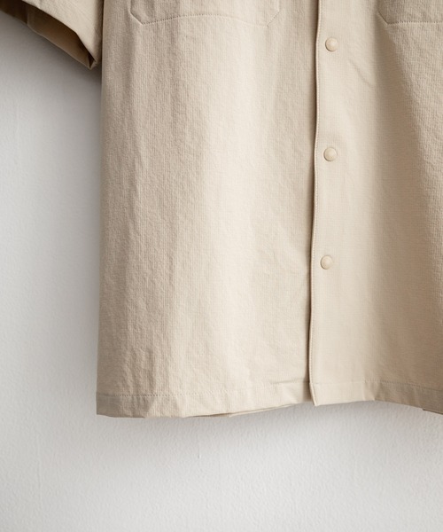 THE NORTH FACE(ザノースフェイス)の「THE NORTH FACE ザ・ノースフェイス M'S KANTE SHIRTS ワンポイントロゴ刺繍胸ポケット付き半袖オープンカラーシャツ(シャツ/ブラウス・メンズ・チャコール/ブラック/ライトベージュ・M/XL/L)」の18枚目の写真