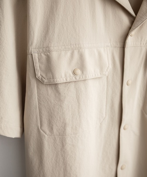 THE NORTH FACE(ザノースフェイス)の「THE NORTH FACE ザ・ノースフェイス M'S KANTE SHIRTS ワンポイントロゴ刺繍胸ポケット付き半袖オープンカラーシャツ(シャツ/ブラウス・メンズ・チャコール/ブラック/ライトベージュ・M/XL/L)」の19枚目の写真