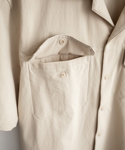 THE NORTH FACE(ザノースフェイス)の「THE NORTH FACE ザ・ノースフェイス M'S KANTE SHIRTS ワンポイントロゴ刺繍胸ポケット付き半袖オープンカラーシャツ(シャツ/ブラウス・メンズ・チャコール/ブラック/ライトベージュ・M/XL/L)」の20枚目の写真