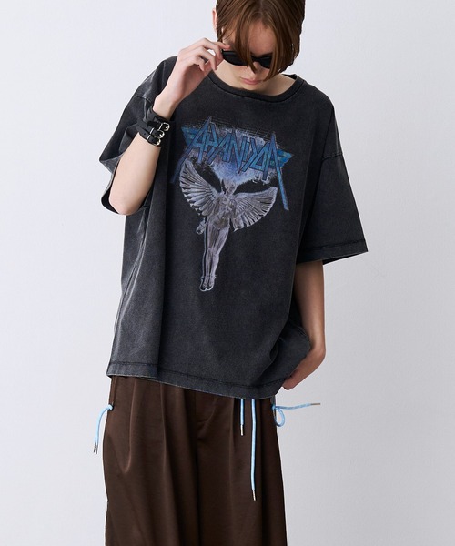SeeSew(シーソー)の「【UNISEX】ACID WASH ANGEL TEE/アシッドウォッシュ加工エンジェルTシャツ(Tシャツ/カットソー・メンズ・ブラック/ホワイト・M/L)」の17枚目の写真