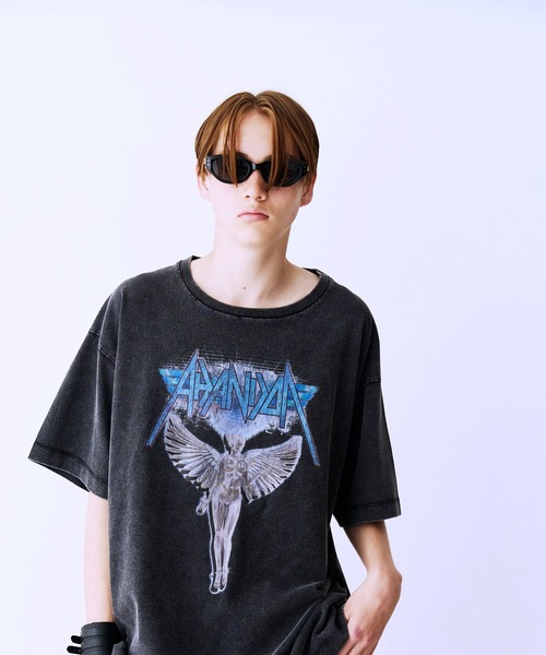 SeeSew(シーソー)の「【UNISEX】ACID WASH ANGEL TEE/アシッドウォッシュ加工エンジェルTシャツ(Tシャツ/カットソー・メンズ・ブラック/ホワイト・M/L)」の18枚目の写真