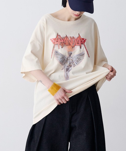 SeeSew(シーソー)の「【UNISEX】ACID WASH ANGEL TEE/アシッドウォッシュ加工エンジェルTシャツ(Tシャツ/カットソー・メンズ・ブラック/ホワイト・M/L)」の9枚目の写真