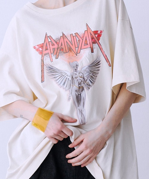 SeeSew(シーソー)の「【UNISEX】ACID WASH ANGEL TEE/アシッドウォッシュ加工エンジェルTシャツ(Tシャツ/カットソー・メンズ・ブラック/ホワイト・M/L)」の11枚目の写真