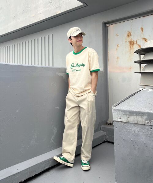 ECORR（エコル）の「[ユニセックス] クローバー刺繍半袖Tシャツ_ネイビー（Tシャツ/カットソー・メンズ・その他・1/2/0/3）」の6枚目の写真