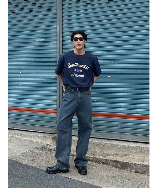 ECORR（エコル）の「[ユニセックス] クローバー刺繍半袖Tシャツ_ネイビー（Tシャツ/カットソー・メンズ・その他・1/2/0/3）」の10枚目の写真