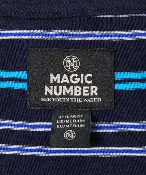 MAGIC NUMBER(マジック ナンバー)の「MAGIC NUMBER MULTI BORDER T-SHIRTS(Tシャツ/カットソー・メンズ・ブラック/オートミール・MEDIUM/LARGE)」の9枚目の写真