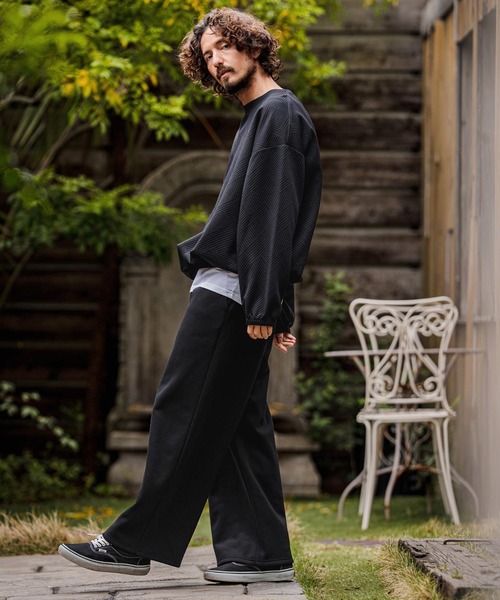 CAMBIO（カンビオ）の「mlt5711-Cotton Flexiguard Chenille Long Sleeve Tee フクレジャガードカットソー(A71626cmb)（Tシャツ/カットソー・メンズ・ミックスグレー/ブラック/ロイヤルブルー・L/M/S）」の8枚目の写真