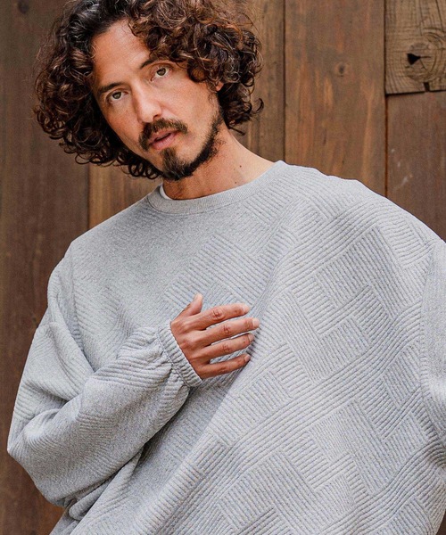 CAMBIO（カンビオ）の「mlt5711-Cotton Flexiguard Chenille Long Sleeve Tee フクレジャガードカットソー(A71626cmb)（Tシャツ/カットソー・メンズ・ミックスグレー/ブラック/ロイヤルブルー・L/M/S）」の11枚目の写真