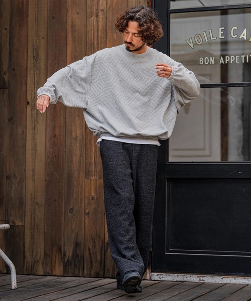 CAMBIO（カンビオ）の「mlt5711-Cotton Flexiguard Chenille Long Sleeve Tee フクレジャガードカットソー(A71626cmb)（Tシャツ/カットソー・メンズ・ミックスグレー/ブラック/ロイヤルブルー・L/M/S）」の14枚目の写真