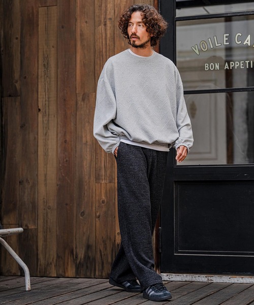 CAMBIO（カンビオ）の「mlt5711-Cotton Flexiguard Chenille Long Sleeve Tee フクレジャガードカットソー(A71626cmb)（Tシャツ/カットソー・メンズ・ミックスグレー/ブラック/ロイヤルブルー・L/M/S）」の15枚目の写真