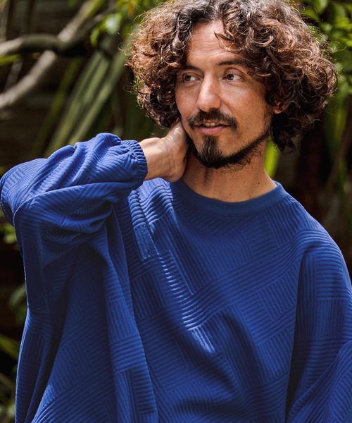 CAMBIO（カンビオ）の「mlt5711-Cotton Flexiguard Chenille Long Sleeve Tee フクレジャガードカットソー(A71626cmb)（Tシャツ/カットソー・メンズ・ミックスグレー/ブラック/ロイヤルブルー・L/M/S）」の17枚目の写真