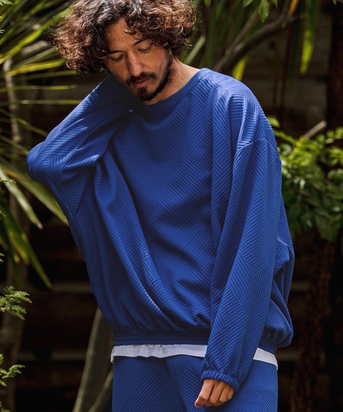 CAMBIO（カンビオ）の「mlt5711-Cotton Flexiguard Chenille Long Sleeve Tee フクレジャガードカットソー(A71626cmb)（Tシャツ/カットソー・メンズ・ミックスグレー/ブラック/ロイヤルブルー・L/M/S）」の18枚目の写真