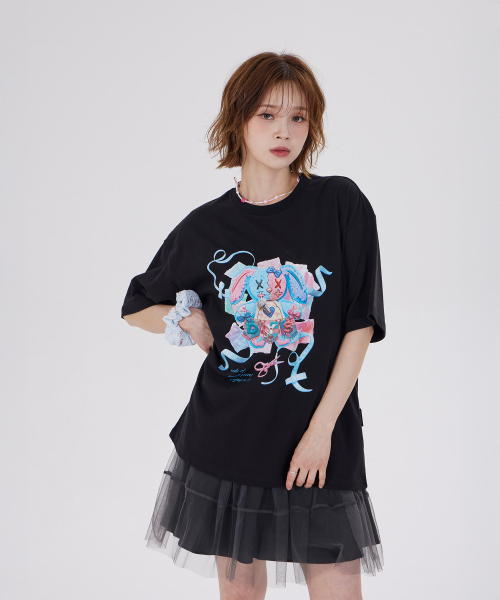 DYSFUNCT(ディスファンクト)の「DYS STUDDED RABBITS T-SHIRT(BLACK)(Tシャツ/カットソー・レディース・その他・SMALL/MEDIUM/LARGE)」の1枚目の写真