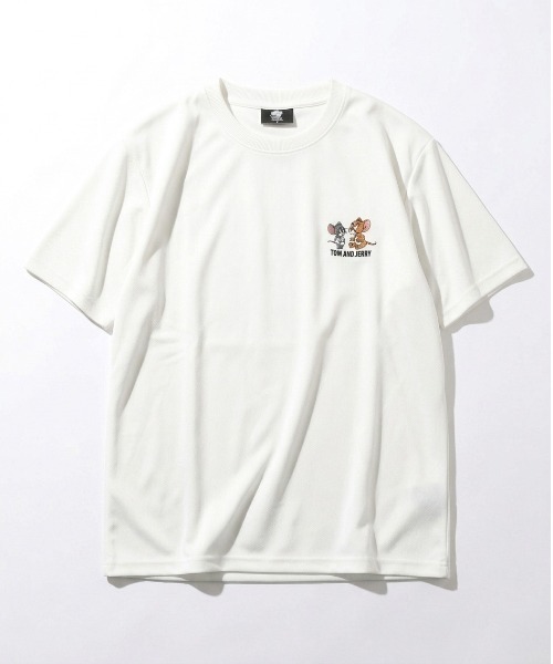 Tom＆Jerry（トムアンドジェリー）の「【TOM&JERRY/トムとジェリー】キャラクターワンポイント刺繍半袖ドライメッシュＴシャツ（吸水速乾・UVカット） ユニセックス（Tシャツ/カットソー・メンズ・ライトグリーン/オフホワイト/ブラック/ネイビー・MEDIUM/LARGE）」の10枚目の写真