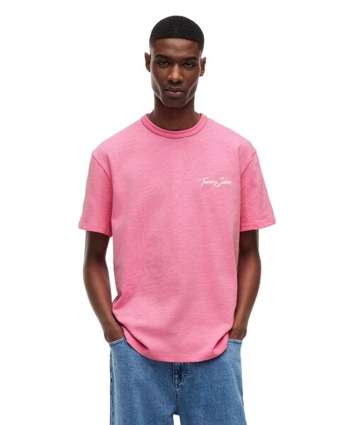 tommy jeans(トミー ジーンズ)の「リラックスフィットノベルティショートスリーブTシャツ(Tシャツ/カットソー・メンズ・グレー/ホワイト/ピンク・MEDIUM/SMALL/X-SMALL/LARGE/X-LARGE)」の1枚目の写真