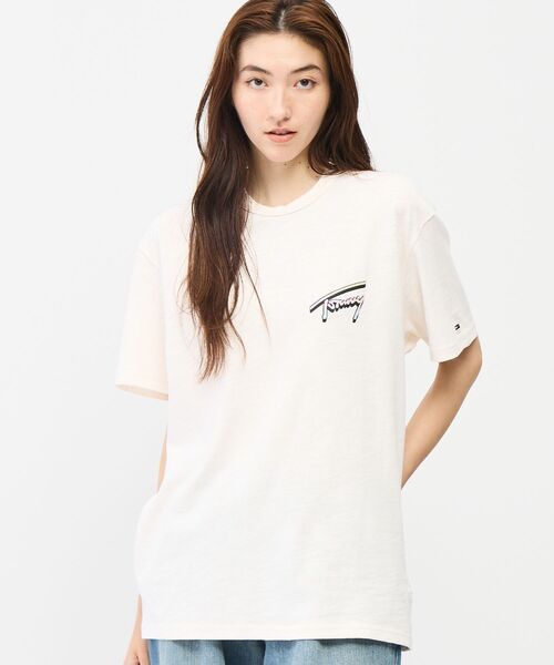 tommy jeans(トミー ジーンズ)の「リラックスフィットノベルティショートスリーブTシャツ(Tシャツ/カットソー・メンズ・グレー/ホワイト/ピンク・MEDIUM/SMALL/X-SMALL/LARGE/X-LARGE)」の6枚目の写真
