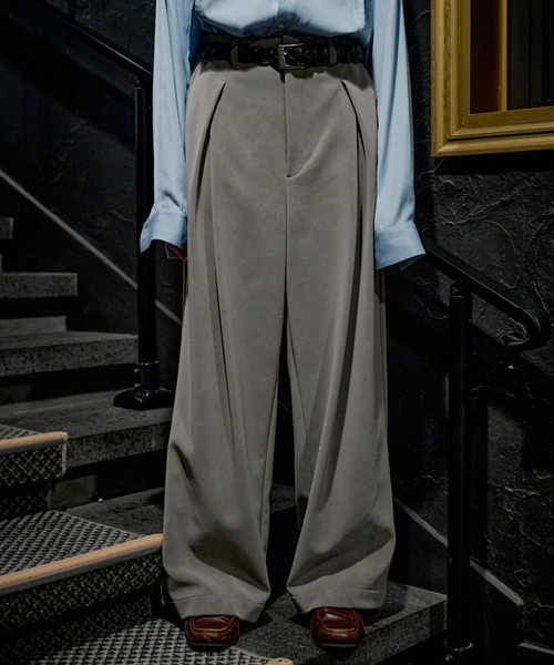 CASPER JOHN(キャスパージョン)の「Ganache baggy pants/ガナッシュバギーパンツ(その他パンツ・メンズ・ブラック/ブラウン/グレー・X-SMALL/LARGE/MEDIUM/SMALL)」の2枚目の写真