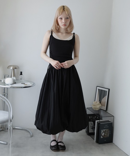 Ulysses(ユリシス)の「バルーンキャミワンピース お花付き(ワンピース・レディース・ブラック/アイボリー・S/M)」の16枚目の写真