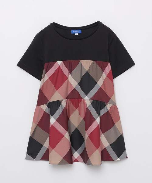 BLUE LABEL CRESTBRIDGE(ブルーレーベルクレストブリッジ)の「クレストブリッジチェックティアードコンビTシャツ(Tシャツ/カットソー・レディース・パープル系その他4/レッド・40/38)」の11枚目の写真