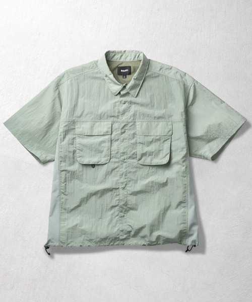 HUF（ハフ）の「UTILITY NYLON SHEER SHIRT（シャツ/ブラウス・メンズ・オリーブ/ブラック・XL/L/M/S）」の2枚目の写真