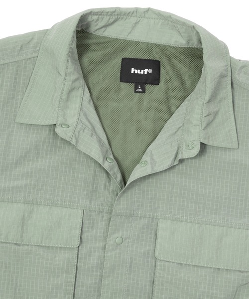 HUF（ハフ）の「UTILITY NYLON SHEER SHIRT（シャツ/ブラウス・メンズ・オリーブ/ブラック・XL/L/M/S）」の18枚目の写真
