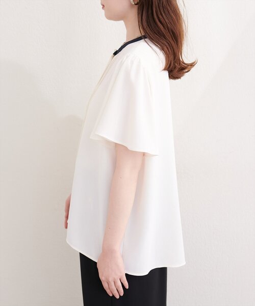 natural couture(ナチュラルクチュール)の「フロントピンタックフレア袖ブラウス(シャツ/ブラウス・レディース・オフホワイト/ライトベージュ/ピンク系その他/サックスブルー/ネイビー・FREE)」の11枚目の写真