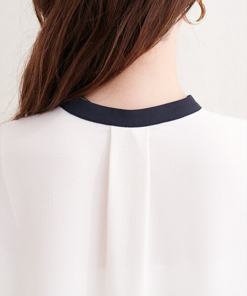 natural couture(ナチュラルクチュール)の「フロントピンタックフレア袖ブラウス(シャツ/ブラウス・レディース・オフホワイト/ライトベージュ/ピンク系その他/サックスブルー/ネイビー・FREE)」の14枚目の写真