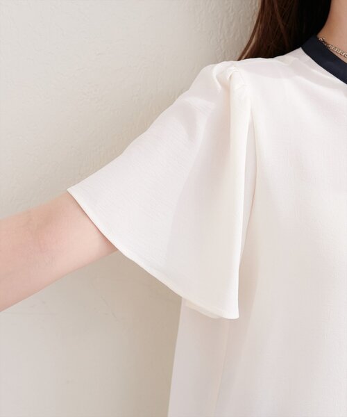 natural couture(ナチュラルクチュール)の「フロントピンタックフレア袖ブラウス(シャツ/ブラウス・レディース・オフホワイト/ライトベージュ/ピンク系その他/サックスブルー/ネイビー・FREE)」の15枚目の写真