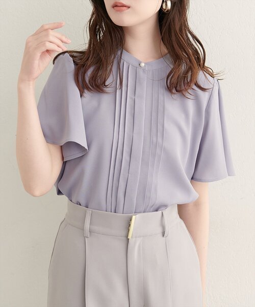 natural couture(ナチュラルクチュール)の「フロントピンタックフレア袖ブラウス(シャツ/ブラウス・レディース・オフホワイト/ライトベージュ/ピンク系その他/サックスブルー/ネイビー・FREE)」の18枚目の写真