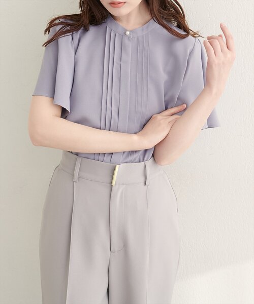 natural couture(ナチュラルクチュール)の「フロントピンタックフレア袖ブラウス(シャツ/ブラウス・レディース・オフホワイト/ライトベージュ/ピンク系その他/サックスブルー/ネイビー・FREE)」の19枚目の写真