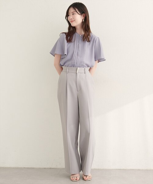 natural couture(ナチュラルクチュール)の「フロントピンタックフレア袖ブラウス(シャツ/ブラウス・レディース・オフホワイト/ライトベージュ/ピンク系その他/サックスブルー/ネイビー・FREE)」の21枚目の写真