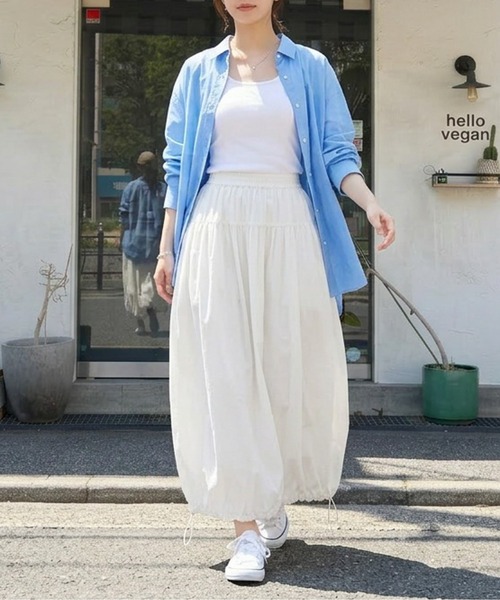 La-gemme(ラジェム)の「裾ドローストリング バルーンスカート(スカート・レディース・ホワイト/ブラック・フリー)」の3枚目の写真