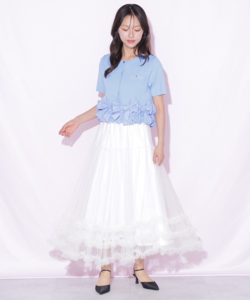 JILL by JILL STUART(ジルバイジルスチュアート)の「裾フリルチュールスカート(スカート・レディース・ホワイト/グレー/ベージュ・FREE)」の13枚目の写真