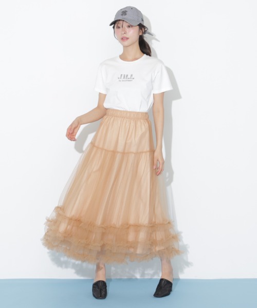 JILL by JILL STUART(ジルバイジルスチュアート)の「裾フリルチュールスカート(スカート・レディース・ホワイト/グレー/ベージュ・FREE)」の19枚目の写真
