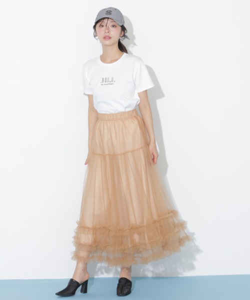 JILL by JILL STUART(ジルバイジルスチュアート)の「裾フリルチュールスカート(スカート・レディース・ホワイト/グレー/ベージュ・FREE)」の20枚目の写真