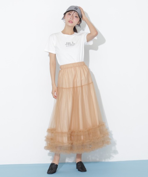 JILL by JILL STUART(ジルバイジルスチュアート)の「裾フリルチュールスカート(スカート・レディース・ホワイト/グレー/ベージュ・FREE)」の17枚目の写真