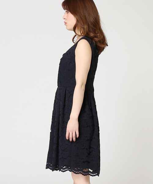 LIMITLESS LUXURY（リミットレスラグジュアリー）の「LEIRION DRESS◆（ワンピース・レディース・ネイビー/サックスブルー/ホワイト・36/38）」の7枚目の写真